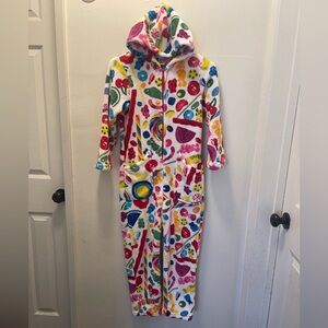 Kids Dylans Candy Bar One Piece Fuzzy Pajamas